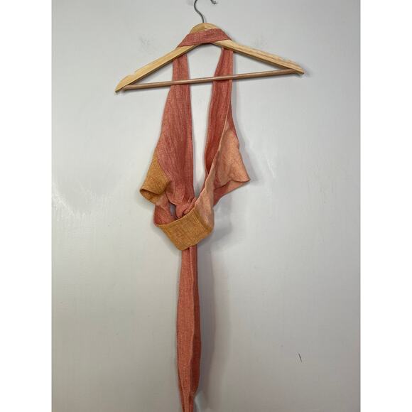 NEW Lisa Marie Fernandez Gauze Tie Striped Farrah Halter Top and Shorts Set - Picture 11 of 12